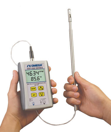 OMEGA奧米佳 HHF1000系列手持式空氣速度/ 溫度計 配備無線選件